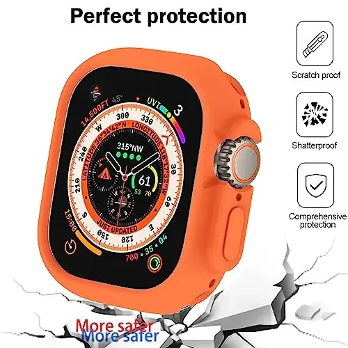 BOTOMALL Compatible with Apple Watch Bumper Case Ultra 3(2025)/Ultra 2 / Ultra 49mm Soft Flexible TPU Thin Lightweight Protective Cover for iWatch [NO Front Screen Protector] - 4