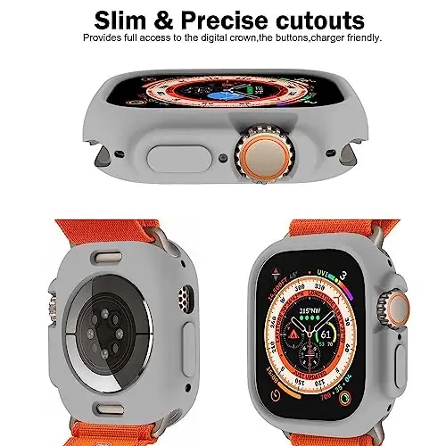 BOTOMALL Compatible with Apple Watch Bumper Case Ultra 3(2025)/Ultra 2 / Ultra 49mm Soft Flexible TPU Thin Lightweight Protective Cover for iWatch [NO Front Screen Protector] - 3