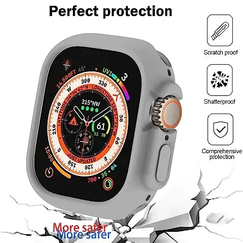 BOTOMALL Compatible with Apple Watch Bumper Case Ultra 3(2025)/Ultra 2 / Ultra 49mm Soft Flexible TPU Thin Lightweight Protective Cover for iWatch [NO Front Screen Protector] - 4
