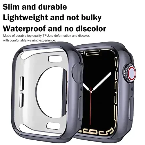 BOTOMALL Совместим с Apple Watch Bumper Case 41мм Series 9/8/7 Мягкий Гибкий TPU Тонкий Легкий Защитный Чехол для iWatch [БЕЗ Защитной Пленки] - 2