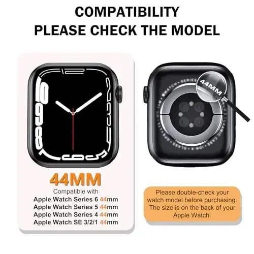 BOTOMALL Совместим с Apple Watch Bumper Case 44mm Series 6/5/4, SE 3/2/1 Мягкий гибкий ТПУ Тонкий легкий защитный чехол для iWatch [БЕЗ защиты экрана] - 5