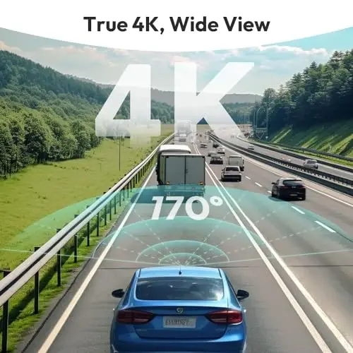 BOTSLAB 4K Dash Cam Front and Rear, 170° Ultra Wide Dashcam with ADAS, Night Vision, 24/7 Parking Mode, Sony IMX415 Sensor, WDR, Free 64GB SD Card, 5G/2.4G WiFi, Built-in GPS, Loop Recording - BOTSLAB (1)