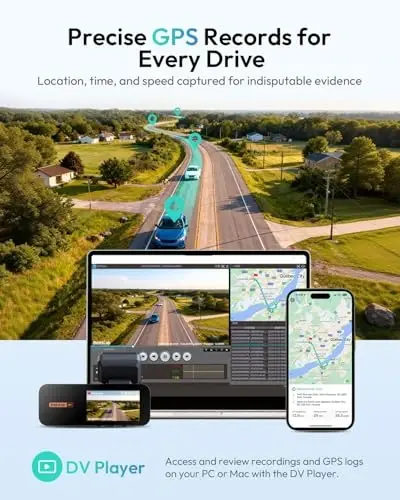 BOTSLAB G980H 4K STARVIS Dash Cam Front and Rear, 64GB Card[2026 Upgraded] | 5.8GHz WiFi, Superior WDR Night Vision, 24H Parking Mode, ADAS, App Control, Built-in GPS, Loop Recording, Supercapacitor - 5