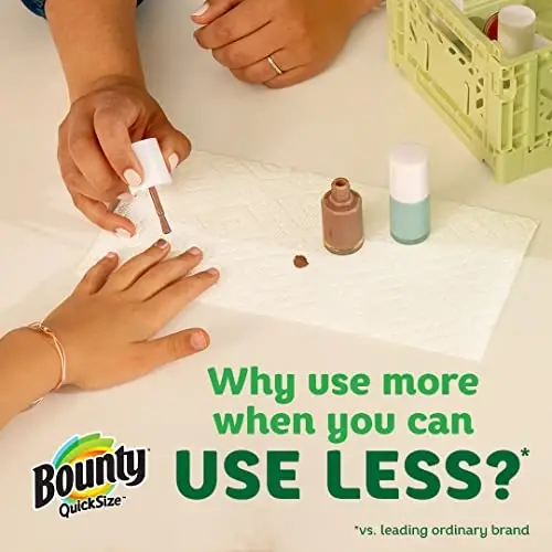 Bounty Kağıt Havlu Quick Size, Beyaz, 16 Aile Boyu Rulo = 40 Standart Rulo - 3