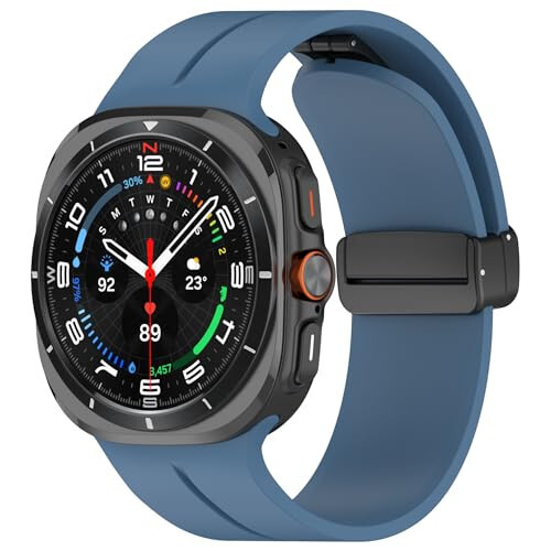 BOVIPO Samsung Galaxy Watch 7 Ultra 47mm bilan mos keladigan tasma (2024), erkaklar va ayollar uchun yumshoq sport silikon nafas oladigan qayish bilaguzuklar - 1