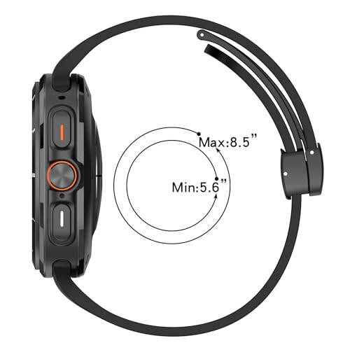 BOVIPO Samsung Galaxy Watch 7 Ultra 47mm bilan mos keladigan tasma (2024), erkaklar va ayollar uchun yumshoq sport silikon nafas oladigan qayish bilaguzuklar - 5