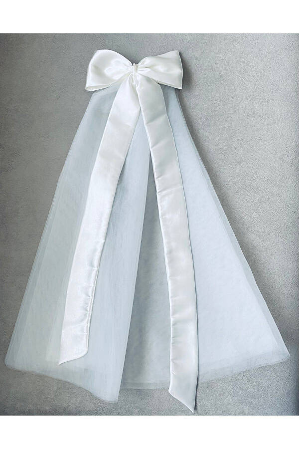 Bow Bridal Veil Bridal Cap Velet Bridal Cap, Wedding Hat Velet - 4
