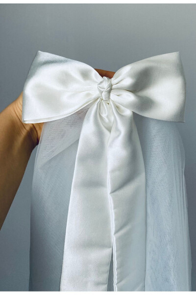 Bow Bridal Veil Bridal Cap Velet Bridal Cap, Wedding Hat Velet - 5