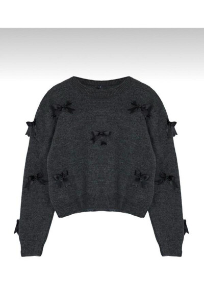 Bow Detail Knit Sweater - 12