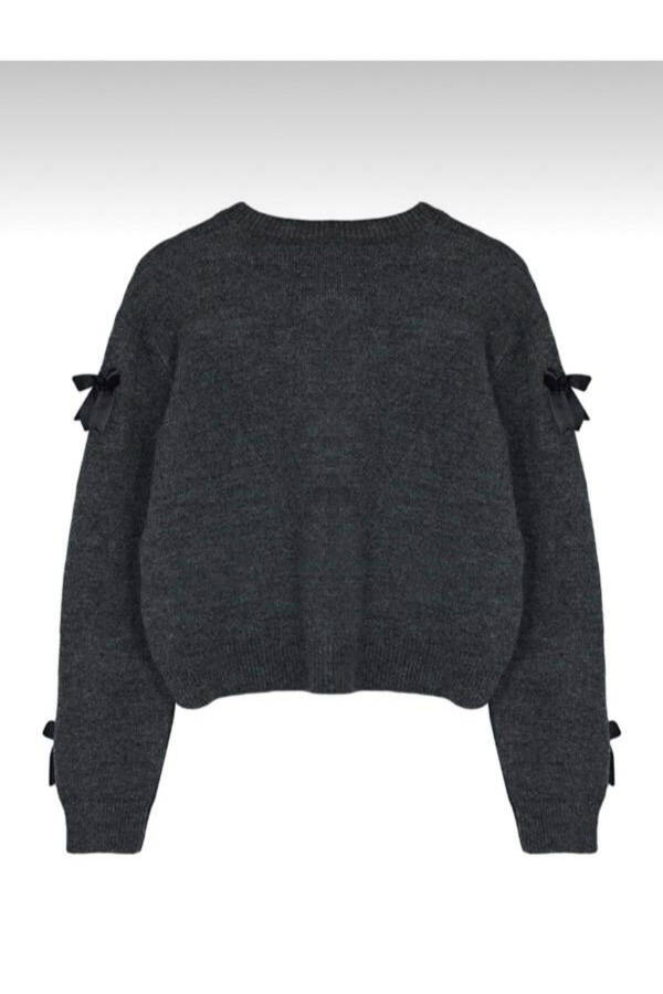 Bow Detail Knit Sweater - 7