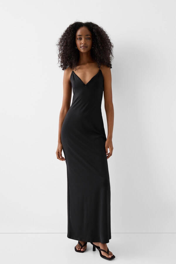 Bow-tied Strapless Midi Dress - 2