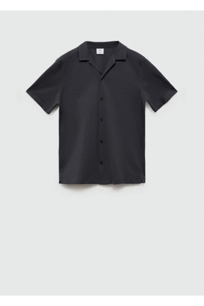 Bowling Collar Cotton Shirt - 3