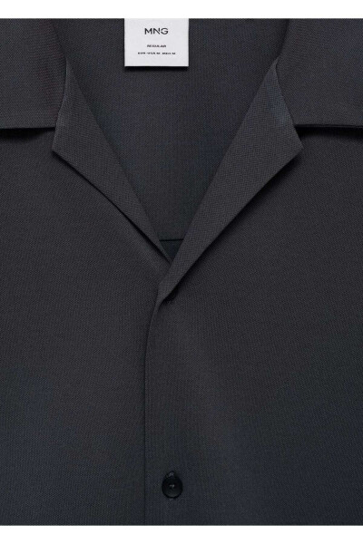 Bowling Collar Cotton Shirt - 6
