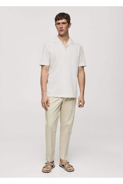 Bowling Collar Cotton Shirt - MANGO MAN (1)