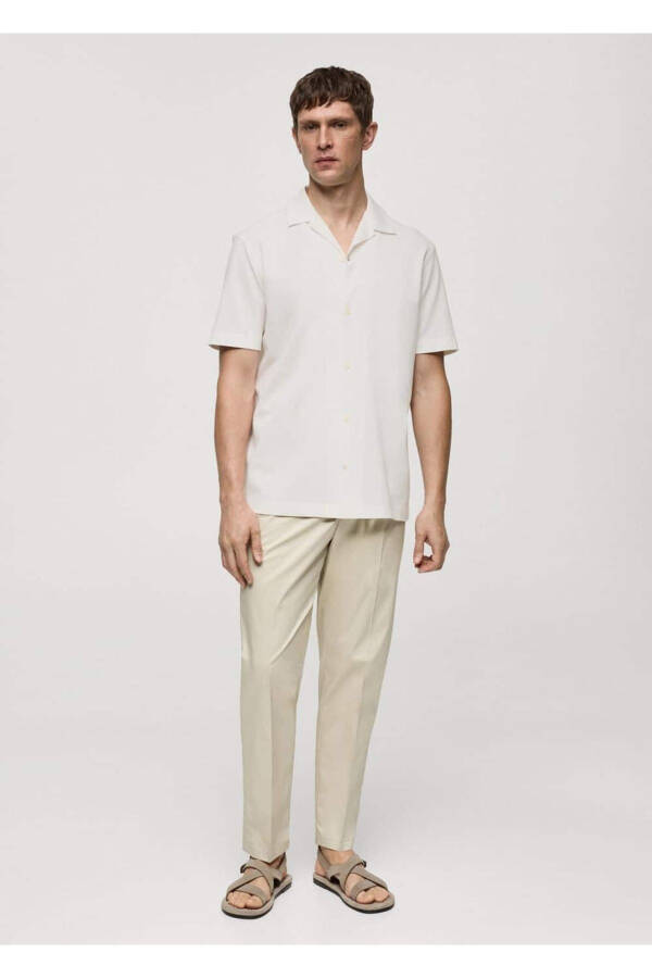 Bowling Collar Cotton Shirt - 2