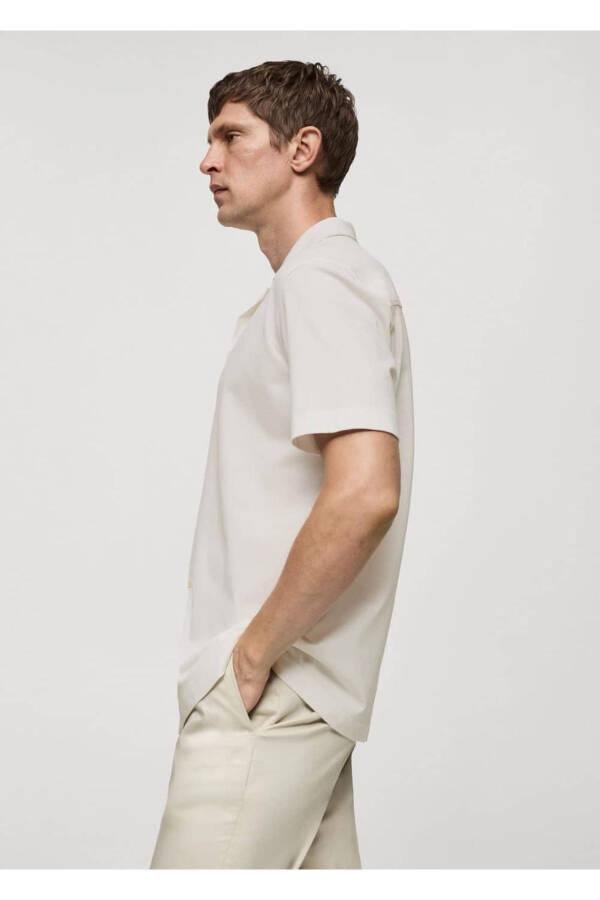 Bowling Collar Cotton Shirt - 6