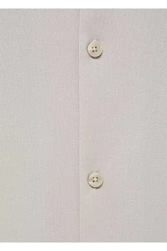 Bowling Collar Cotton Shirt-Gray - 4