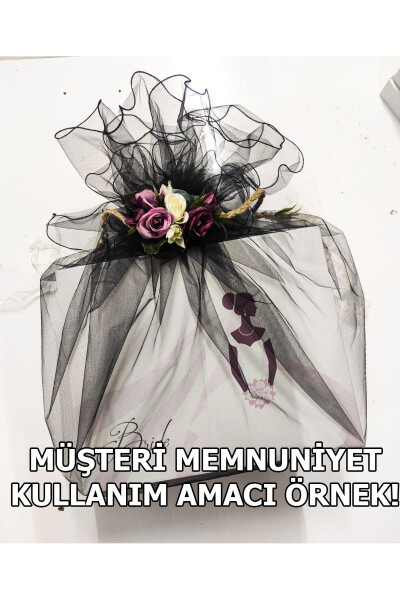 Бохча Сюсю, Нишан Бохча Сюсю, Капы Сюсю Тюлю, Догум Гюню Тюлю 150x150см Сияh - 2