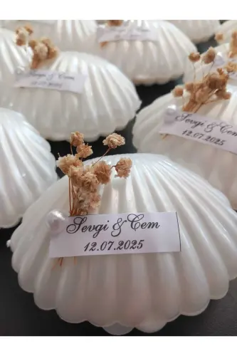 Boxed Oyster Candle Wedding, Engagement, Proposal, Henna, Mawlid, Birthday, New Year Gift - 20 Pieces - 3