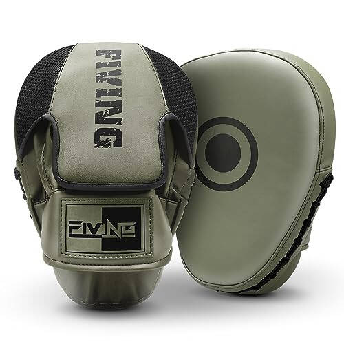 Boxing Pads for Men, Women, & Kids, Leather Focus Mitts for Martial Arts, Boxing Training, Curved Punch Mitts for Karate, Kickboxing, Muay Thai, Taekwondo - 1