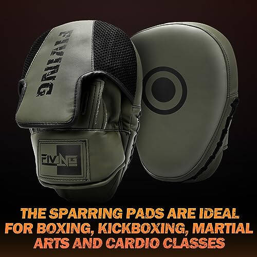 Boxing Pads for Men, Women, & Kids, Leather Focus Mitts for Martial Arts, Boxing Training, Curved Punch Mitts for Karate, Kickboxing, Muay Thai, Taekwondo - 7