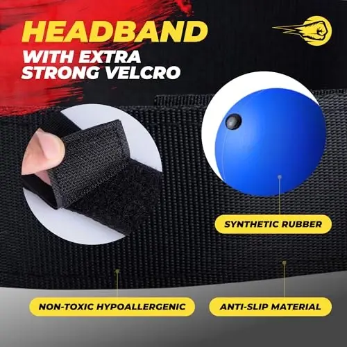 Boxing Reflex Ball for Adults and Kids - React Reflex Balls on String with Headband, Carry Bag and Hand Wraps - Improve Hand Eye Coordination, Punching Speed, Fight Reaction - 3
