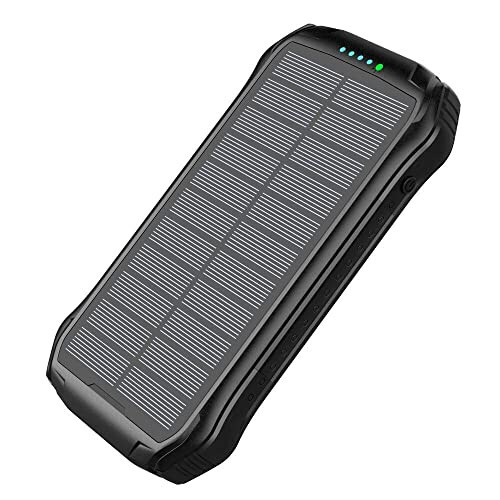 BoxWave Charger Compatible with Samsung Galaxy S10e - Solar Wireless Rejuva PD Power Pack (16000mAh), Solar Powered Backup Power Bank for Samsung Galaxy S10e - Jet Black - 2