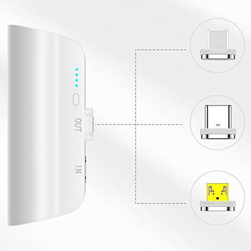 BoxWave Power Bank Compatible with Samsung Galaxy Z Flip - MagnetoBoost Rejuva PowerPack (18W), Portable 3000mAh Back Up Battery Power Bank for Samsung Galaxy Z Flip - Winter White - 3