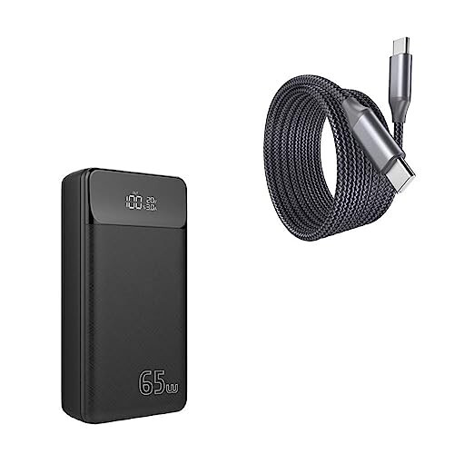 BoxWave Universal PD USB Type-C Rejuva Power Pack Bundle (65W 30000mAh) - Jet Black, Power Bank for Smartphones and Tablets - BoxWave