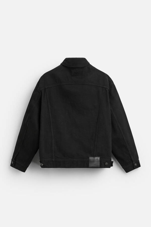 BOXY FIT DENIM JACKET - Black - 7