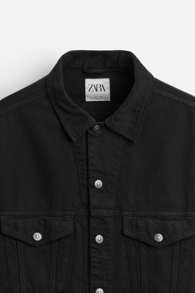 BOXY FIT DENIM JACKET - Black - 8