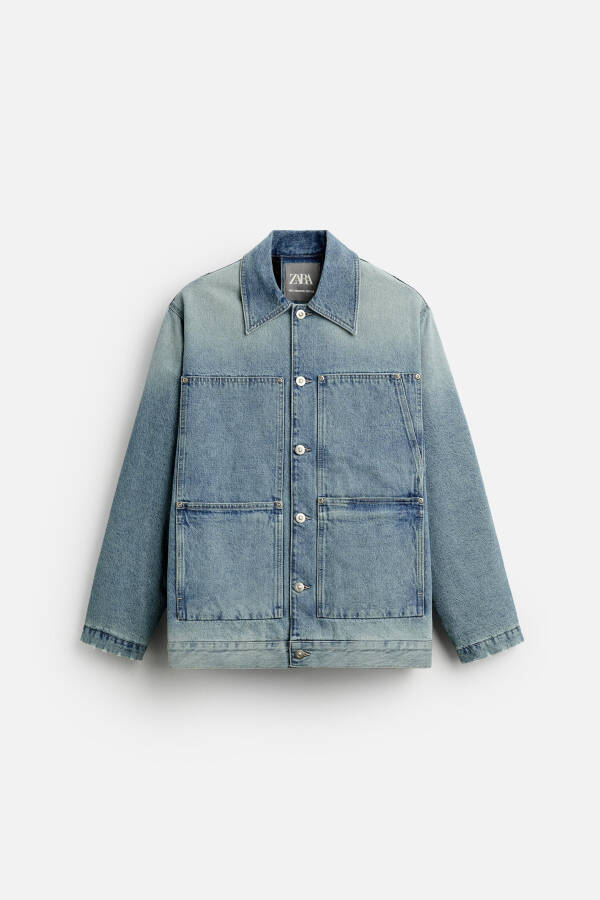 BOXY FIT DENIM JACKET - ICE BLUE - 6