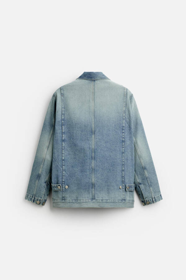 BOXY FIT DENIM JACKET - ICE BLUE - 7