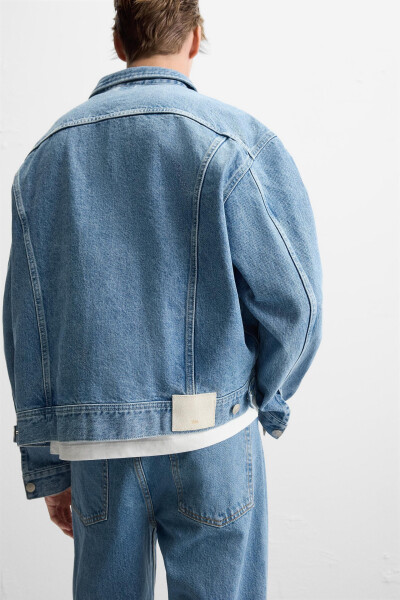 BOXY FIT DENIM JACKET - Light Blue - 14