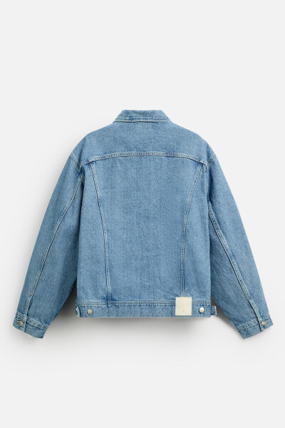 BOXY FIT DENIM JACKET - Light Blue - 17