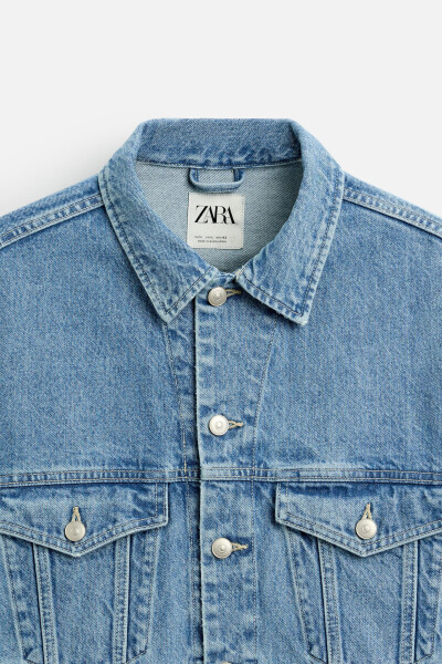 BOXY FIT DENIM JACKET - Light Blue - 18