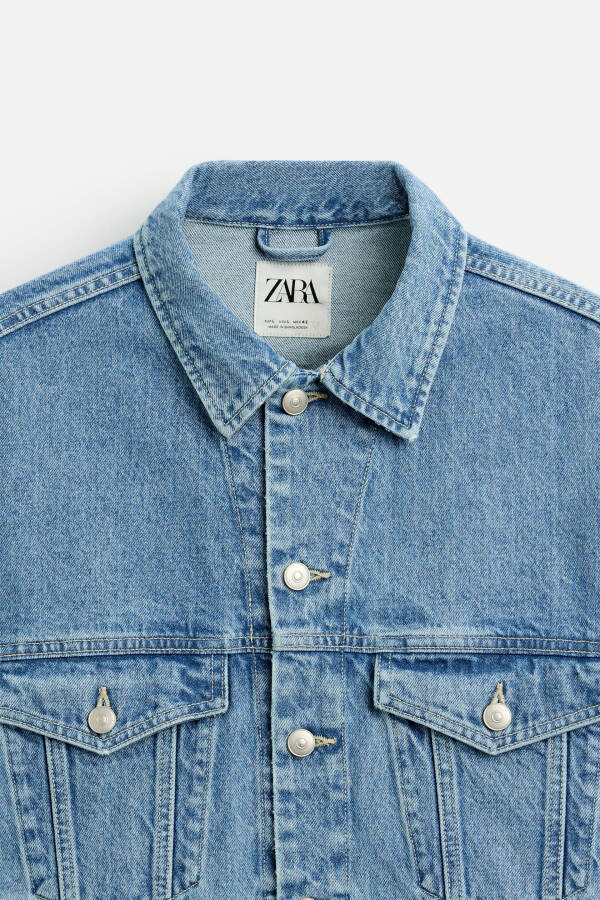 BOXY FIT DENIM JACKET - Light Blue - 18