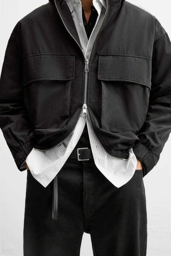 BOXY FIT TECHNICAL PARKA - Black - 20