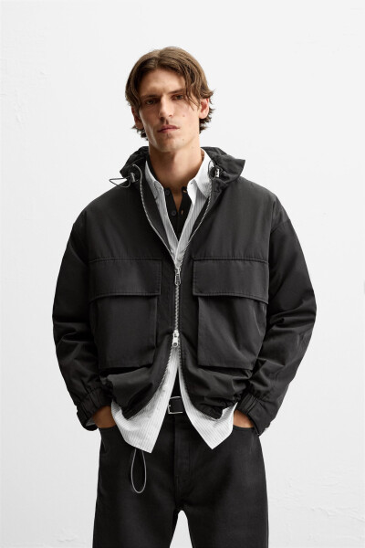 BOXY FIT TECHNICAL PARKA - Black - 2