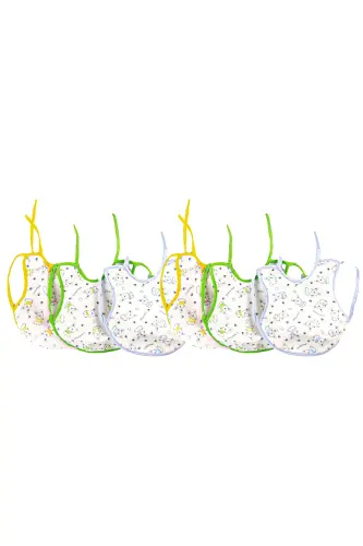 Boy Baby Bib Drool Bibs Sleeved 6-Pack Bandana Set Waterproof - LITTLEPOFFY (1)