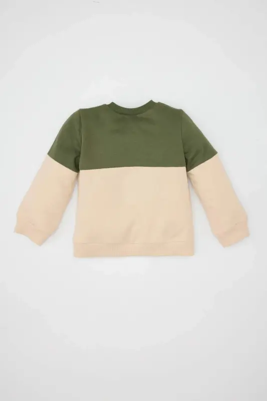 Boy Baby Bicycle Crew Neck Color Block Soft Fleece Sweatshirt A9753a524wn - 3