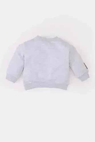 Boy Baby Bicycle Crewneck Printed Sweatshirt E3674A525SP - 4