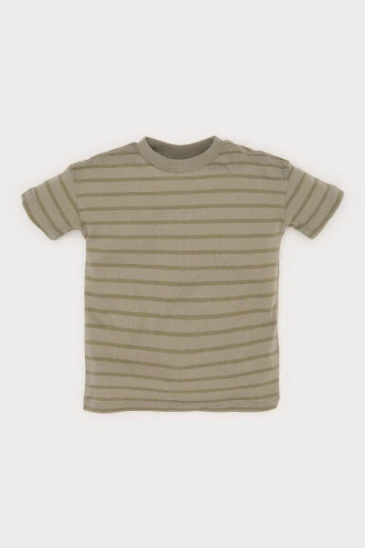 Boy Baby Crew Neck Striped Short Sleeve T-Shirt - DEFACTO