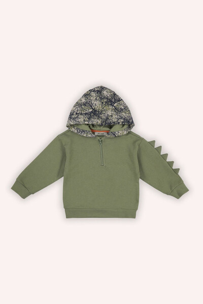 Boy Baby Hooded Khaki Sweatshirt - 1