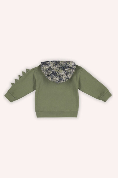Boy Baby Hooded Khaki Sweatshirt - 2