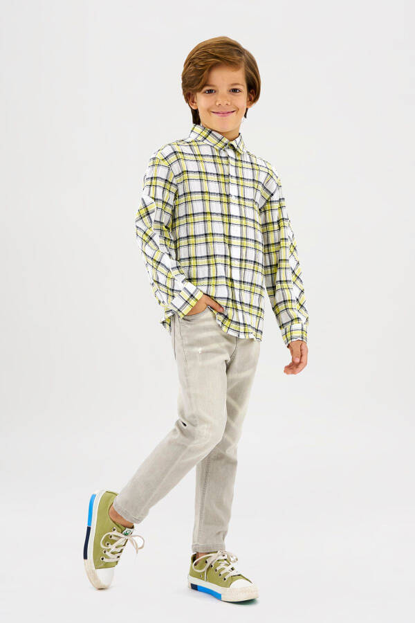 Boy Washed Gray Jeans - 1