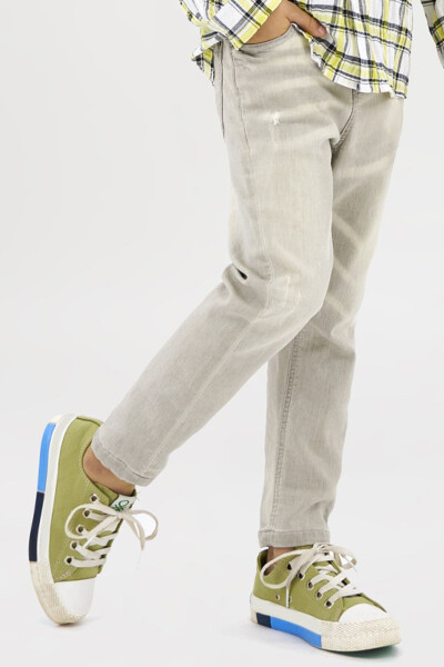 Boy Washed Gray Jeans - 3