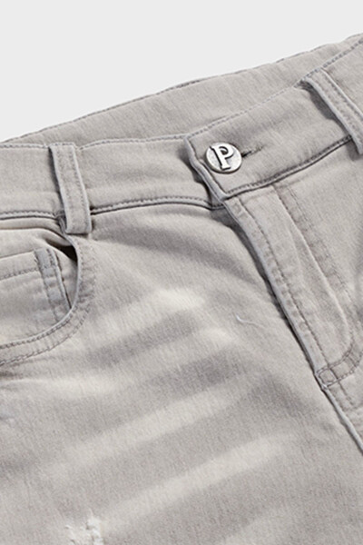 Boy Washed Gray Jeans - 6