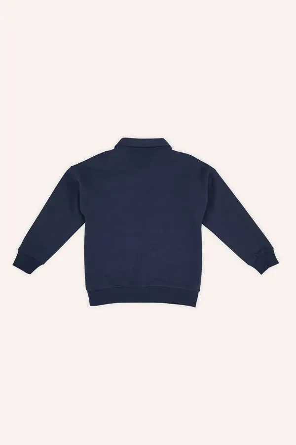 Boyed's Collar Navy Sweatshirt-002 - 3