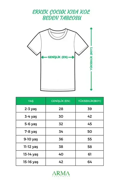 Boys' 100% Cotton Crew Neck Undershirt 3-Pack White - BÜYÜKBEDENIZ